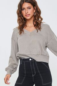 LIGHT OLIVE Active Cropped Pullover, image 1
