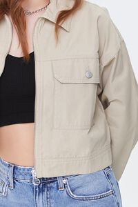 CAPPUCCINO Cropped Zip-Up Jacket, image 5