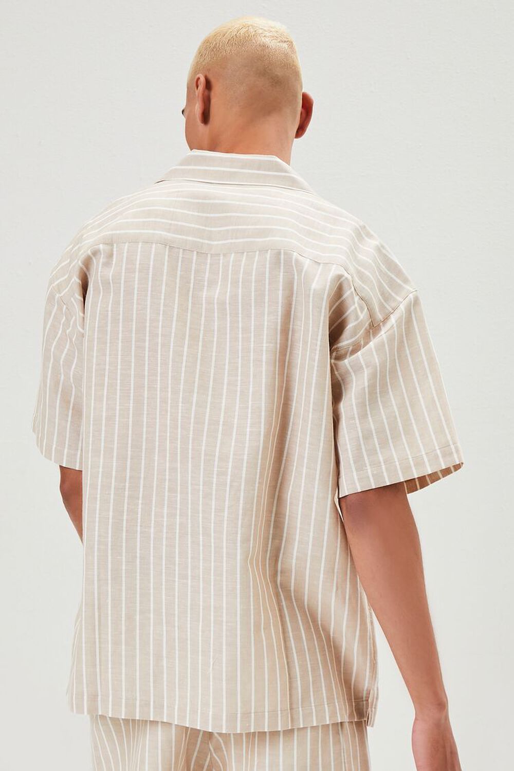 Pinstriped Linen-Blend Shirt, image 3