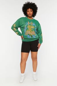 GREEN/MULTI Plus Size Def Leppard Graphic Pullover, image 4