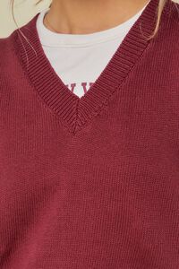 MERLOT 	Heathered Sweater Vest, image 5