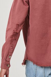 RED Distressed Button-Front Jacket, image 5