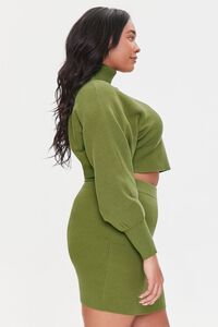 OLIVE Plus Size Sweater-Knit Top & Skirt Set, image 2
