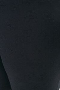 BLACK Plus Size Embossed Biker Shorts, image 6