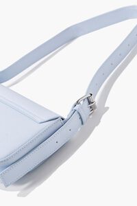 BLUE Faux Leather Shoulder Bag, image 3