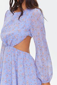 BLUE/MULTI Floral Print Cutout Mini Dress, image 5