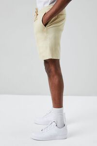 KHAKI Cotton-Blend Drawstring Shorts, image 3