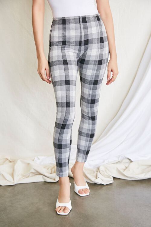 BLACK/MULTI Checkered Ankle Pants, image 2
