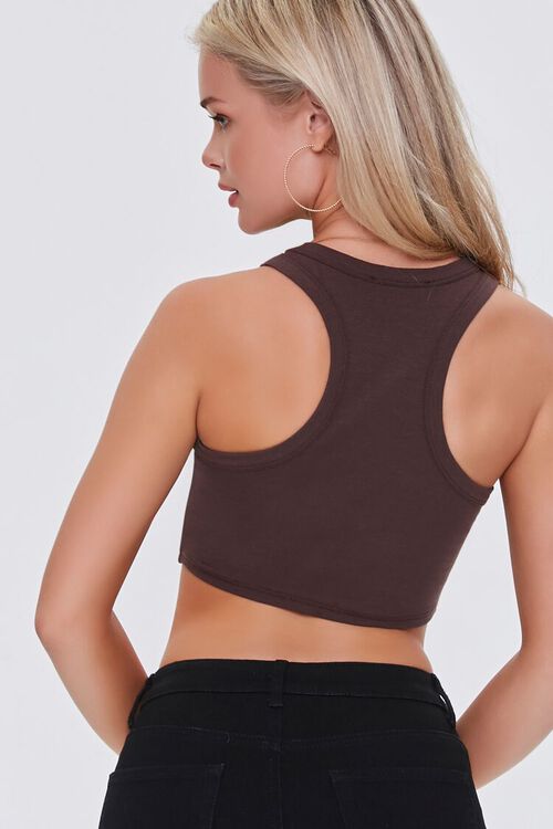 BROWN/WHITE Los Angeles Graphic Crop Top, image 3