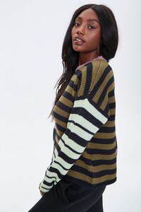 GREEN/MULTI Reworked Striped Sweater, image 3
