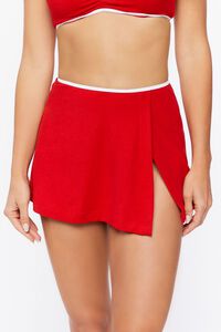 HIGH RISK RED Contrast-Trim Swim Cover-Up Skirt, image 2