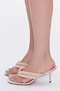 NUDE Quilted Thong-Toe Heels, image 2