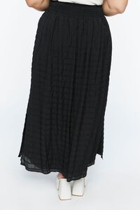 BLACK Plus Size A-Line Maxi Skirt, image 4