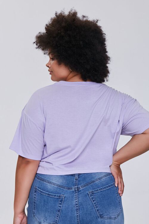 LILAC/MULTI Plus Size Bambi Graphic Cropped Tee, image 3