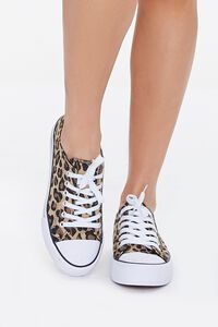 Leopard Print Canvas Sneakers, image 4