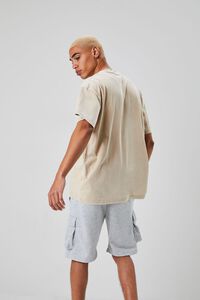 TAUPE Mineral Wash Crew Neck Tee, image 3