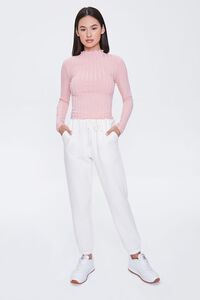 LIGHT PINK Ribbed Lettuce-Edge Top, image 4