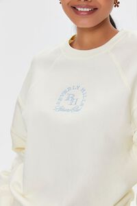 CREAM/BLUE Embroidered Beverly Hills Pullover, image 6