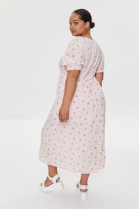 PINK/MULTI Plus Size Floral Print Maxi Dress, image 3