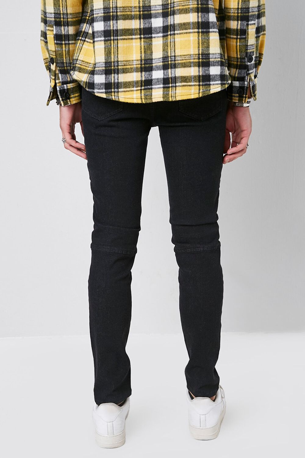 Skinny Zippered Moto Jeans, image 3