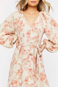 BEIGE/MULTI Floral Belted Maxi Dress, image 5