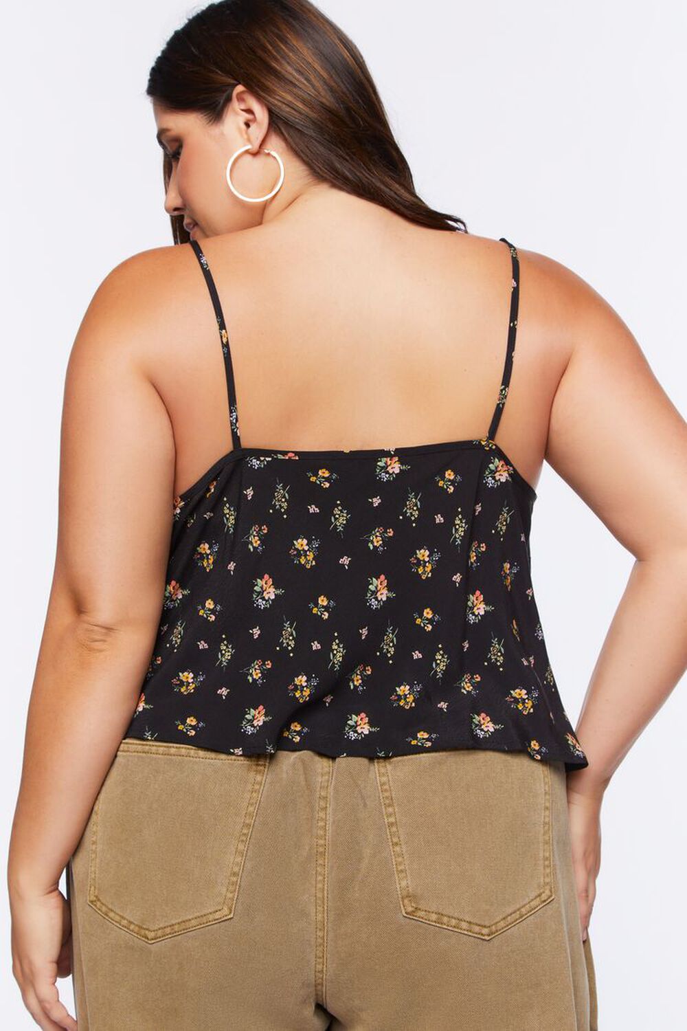 Plus Size Ditsy Floral Print Cami, image 3