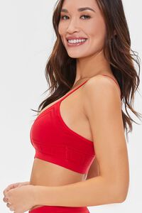RED Seamless Cropped Lingerie Cami, image 2