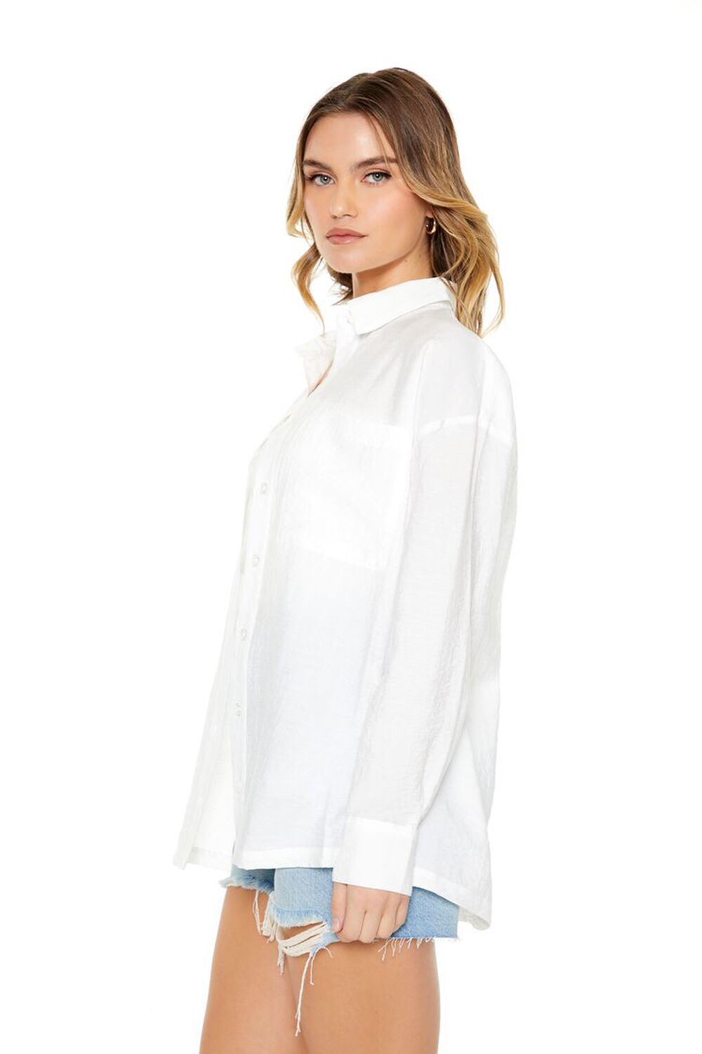 WHITE Crinkled Pocket Shirt, image 2
