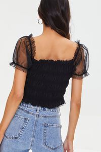 BLACK Tiered Puff Sleeve Top, image 3