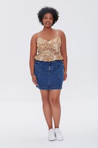 BROWN/IVORY Plus Size Leopard Print Cami, image 4
