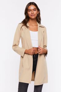TAUPE Belted Trench Jacket, image 1