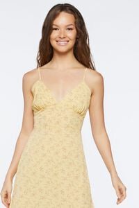 YELLOW/MULTI Floral Print Tie-Back Dress, image 4