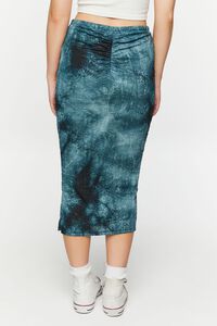 GREEN/MULTI Tie-Dye Bodycon Midi Skirt, image 4