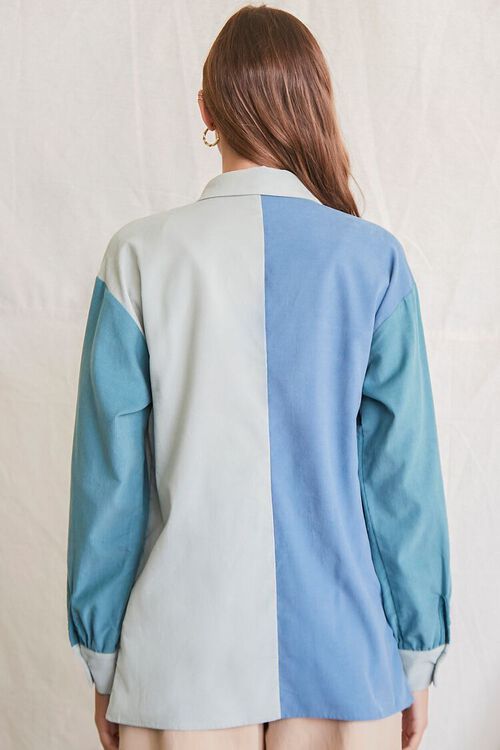 BLUE/MULTI Colorblock Drop-Sleeve Shirt, image 4