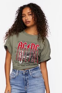 GREEN/MULTI ACDC Embroidered Graphic Tee, image 1
