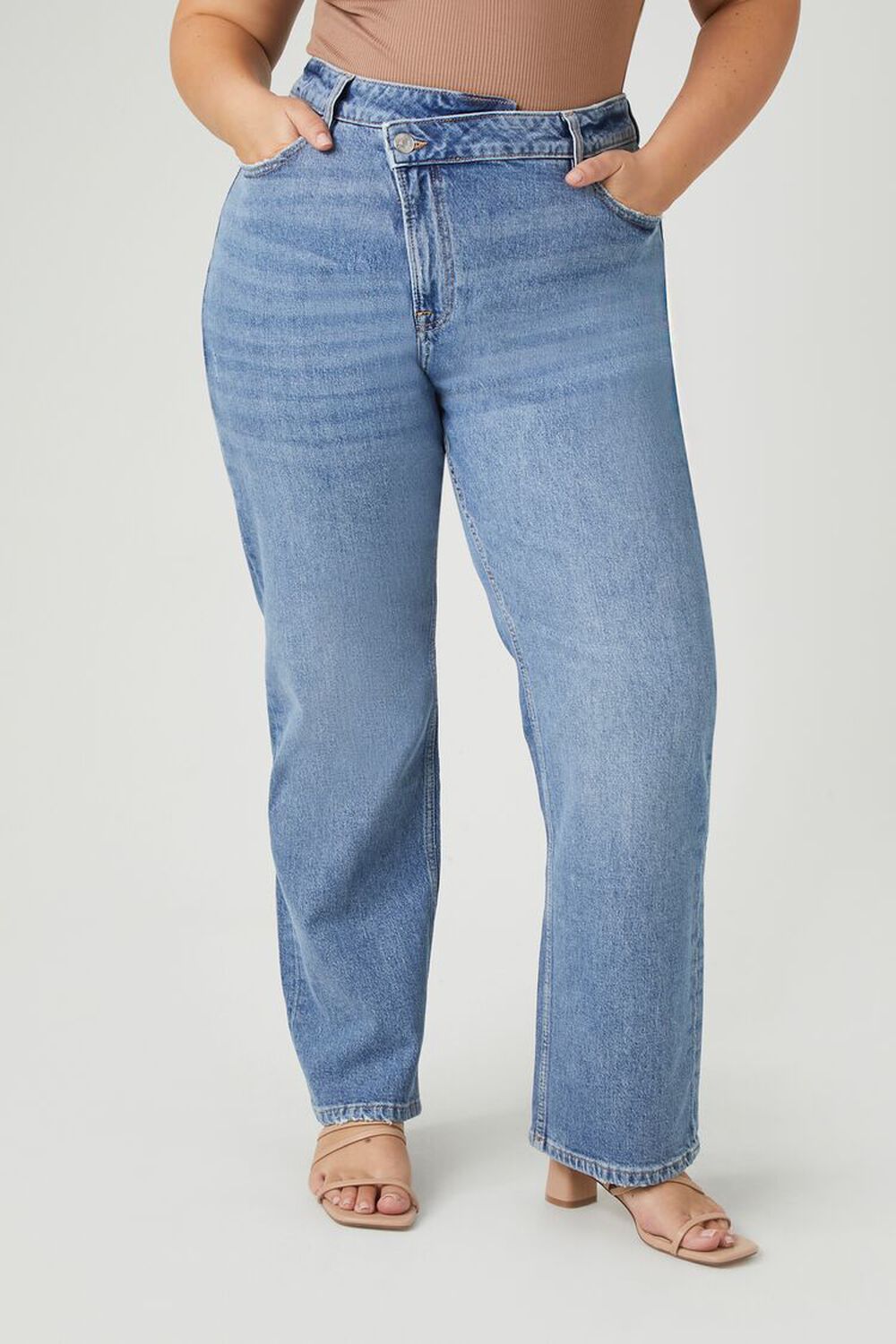Plus Size Stretch-Denim Straight Jeans
