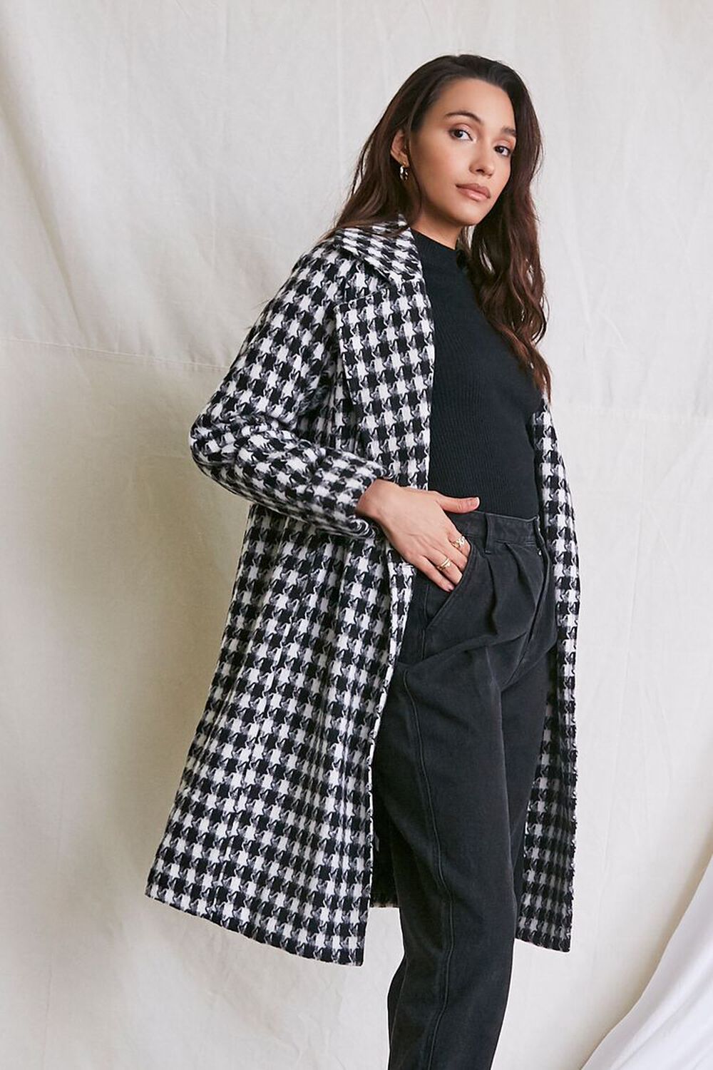 Houndstooth Duster Jacket