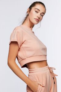 BLUSH Active French Terry Crop Top, image 2