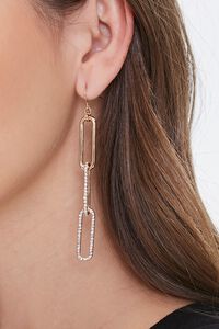 Rhinestone Chain Drop Earrings, image 1