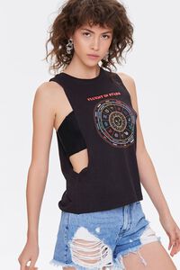 BLACK/MULTI Active Zodiac Graphic Muscle Tee, image 1