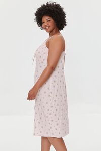 PINK/MULTI Plus Size Floral Cami Midi Dress, image 2