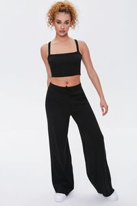 BLACK Straight-Neck Cropped Cami, image 4