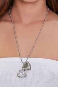 SILVER Heart Pendant Necklace, image 2