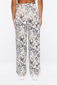 IVORY/MULTI Abstract Print Paperbag Pants, image 4