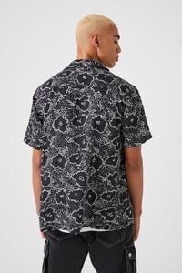 BLACK/WHITE Abstract Floral Print Shirt, image 4