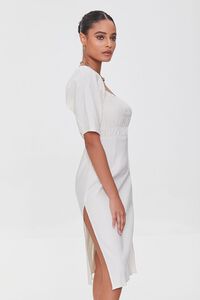 CREAM Linen-Blend Cutout M-Slit Dress, image 2