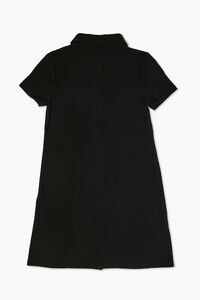 BLACK Girls Ribbed Knit Shirt Dress (Kids), image 2