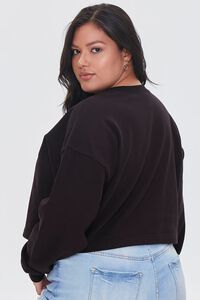 BLACK Plus Size French Terry Pullover, image 3