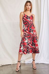 RED/MULTI Abstract Print Cami Dress, image 4