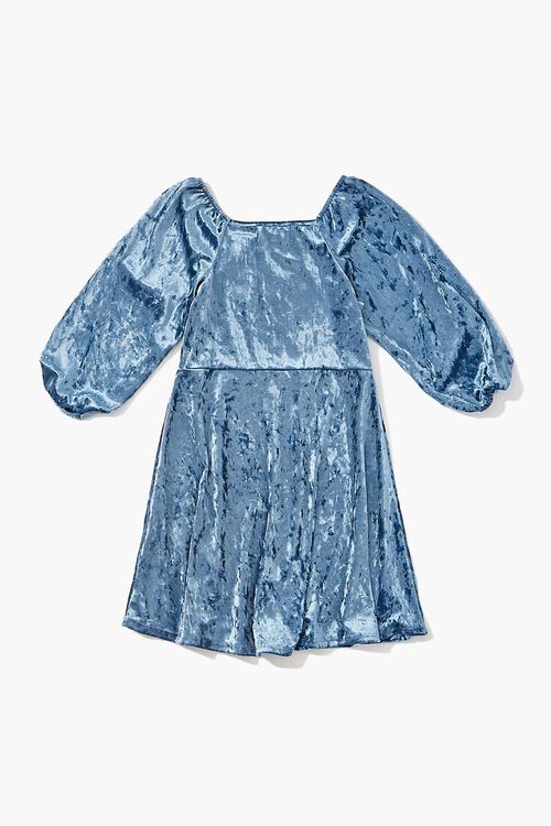 BLUE Girls Velvet Dress (Kids), image 2